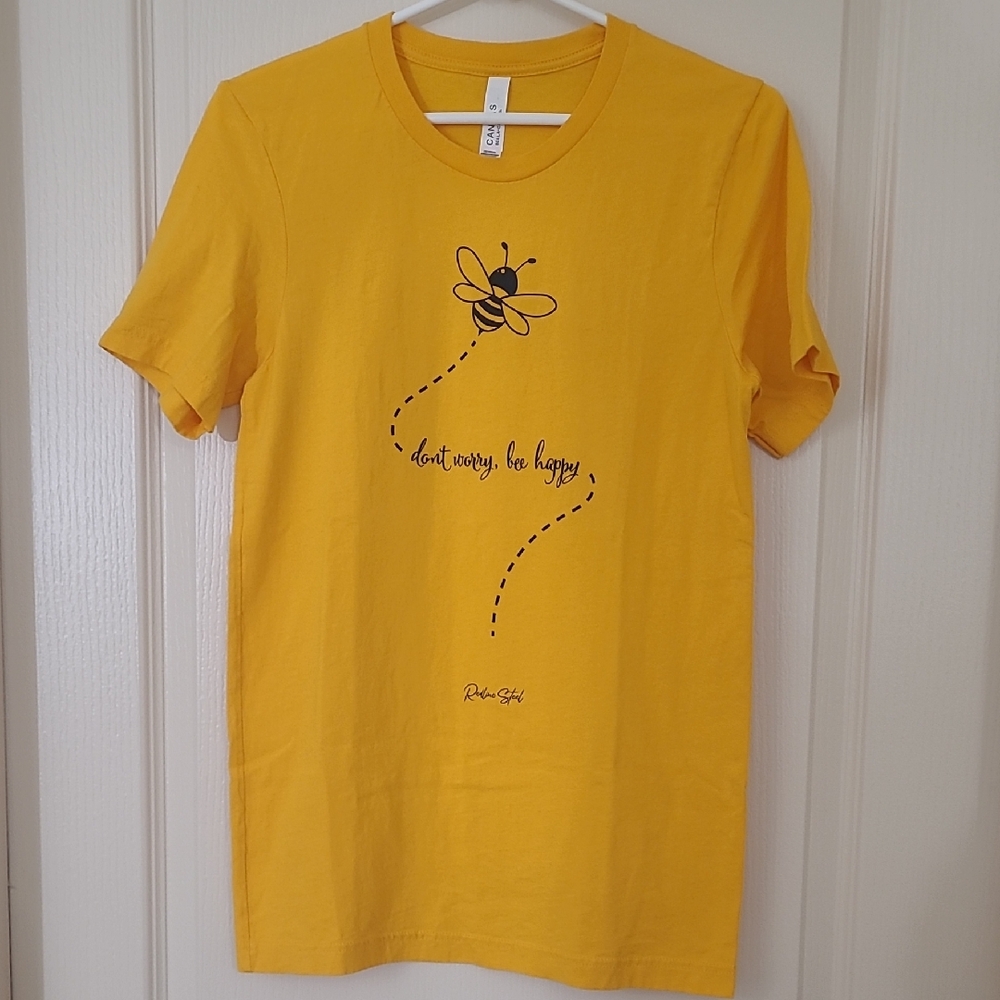 Yellow Tee with Bee Graphic Size S